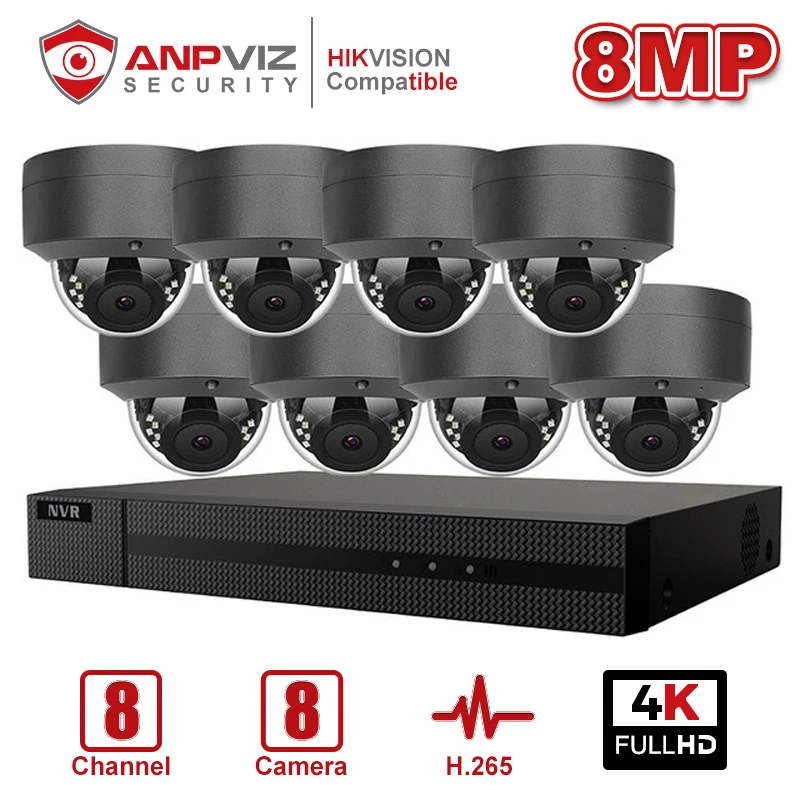 Камера видеонаблюдения Anpviz 8 каналов 4K Мп POE IP | Безопасность и защита