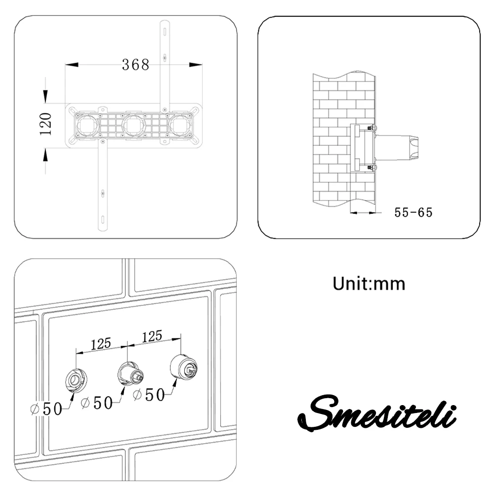 Smesiteli матовый золотой Латунный Горячий Холодный скрытый Предустановленная