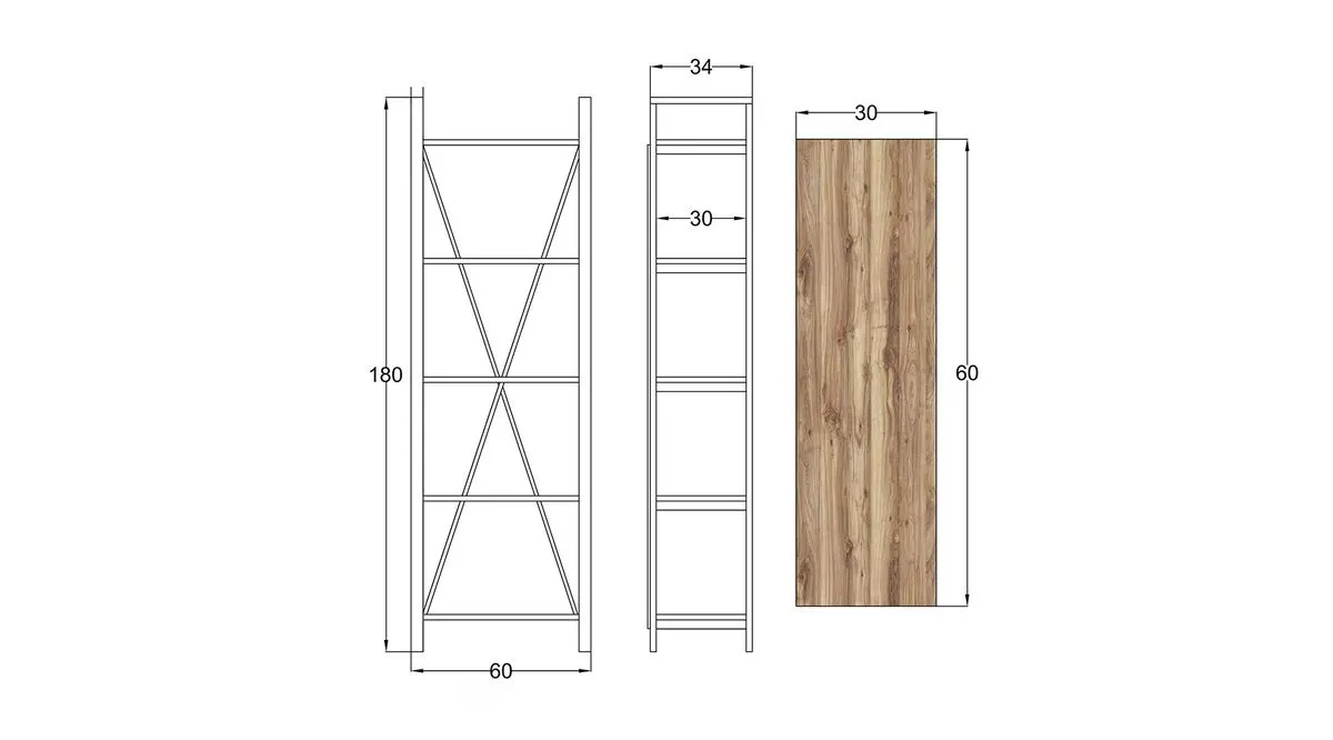 

Sena 5 Shelf Bookcase