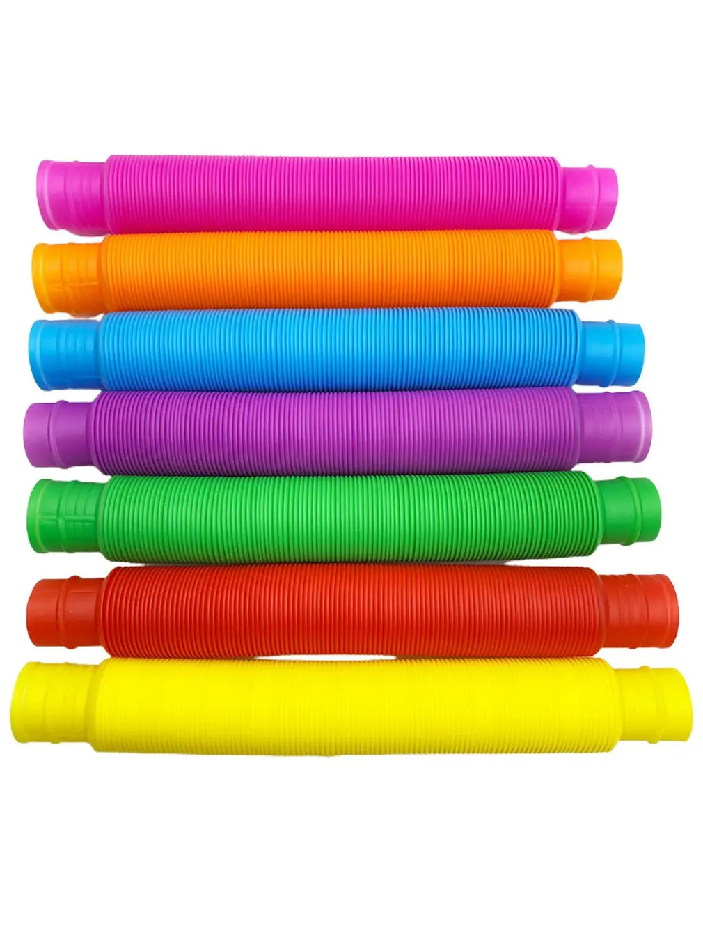 

5pcs Colorful Plastic Pop Tube Coil Children' S Creative Circle Toys Early Development Educational Folding Toy Color Random
