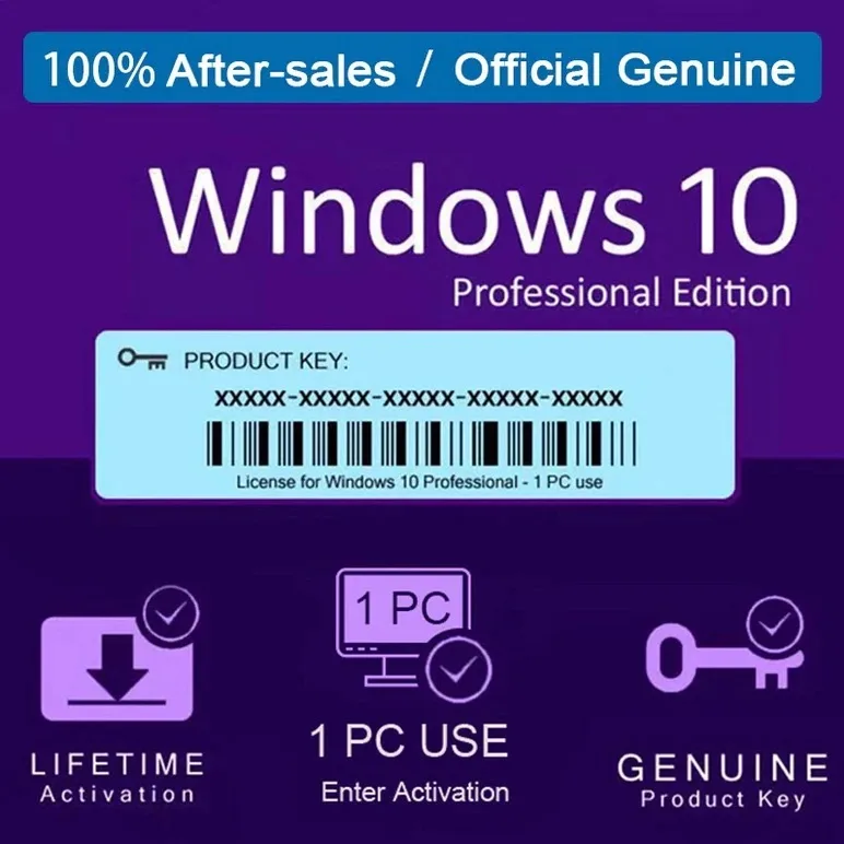

Microsoft Windows 10 Pro Professional 32/64bit License Key Fast Delivery