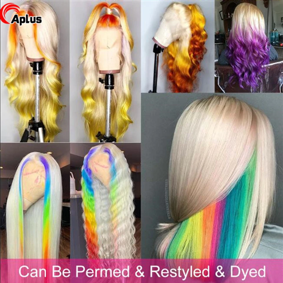

613 Blonde Lace Closure Wig Human Hair With Baby Hair PrePlucked Brazilian Body Wave Lace Frontal Wig13X4 Honey Blonde Remy Hair