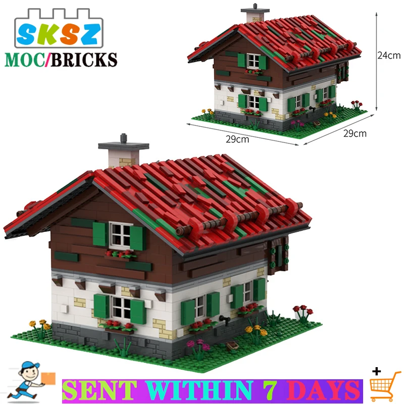 

Moc Berg-Bowen House Building City Restaurant Streetview Series Modular House Apartment Architecture Diy Building Blocks Toys