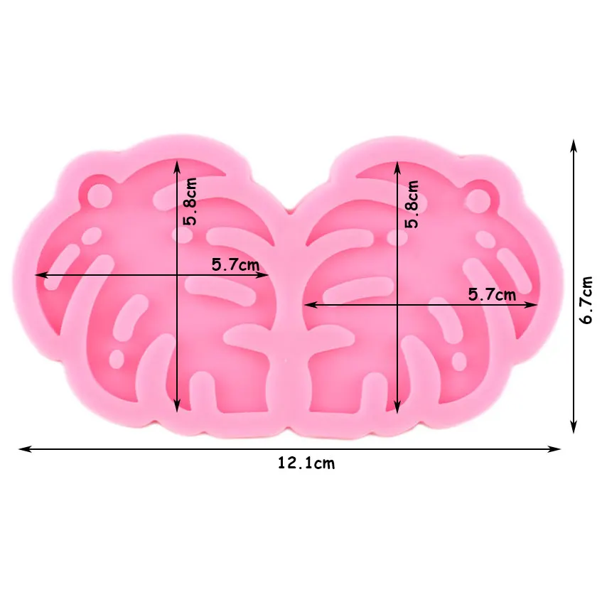 L/M/S блестящие пальмовые серьги в виде дерева DIY эпоксидные силиконовые формы