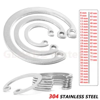 1 40pcs 8mm to 75mm c type internal circlips retaining rings for bores circlip 304 a2 stainless steel din472 corrosion resistant