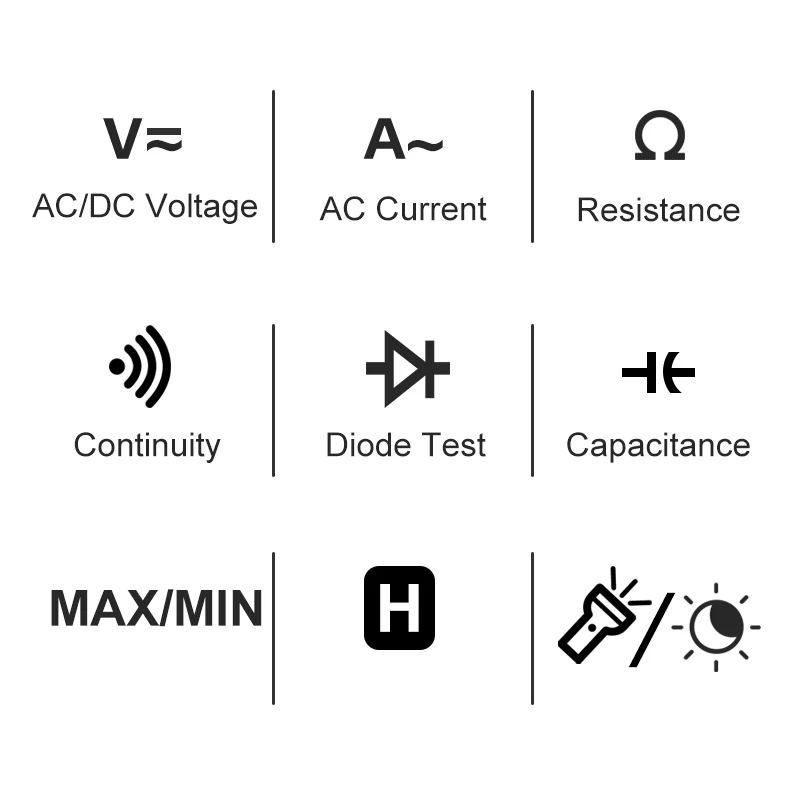 Цифровой мультиметр профессиональный с зажимом для измерения тока амперметр Ом