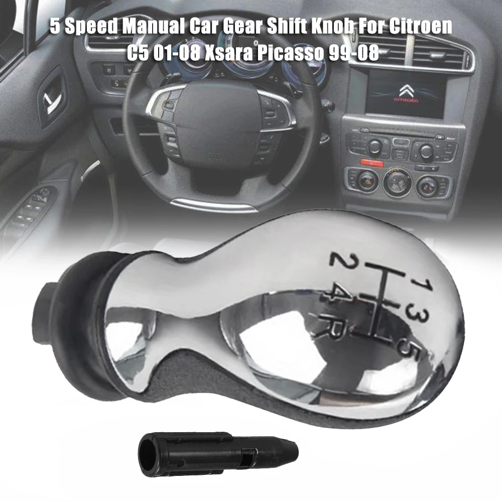

Car Gear Shift Knob 5 Speed Manual for Citroen C5 01-08 Xsara Picasso 99-08 Car Gear Stick Shift Knob Head Lever Accessories