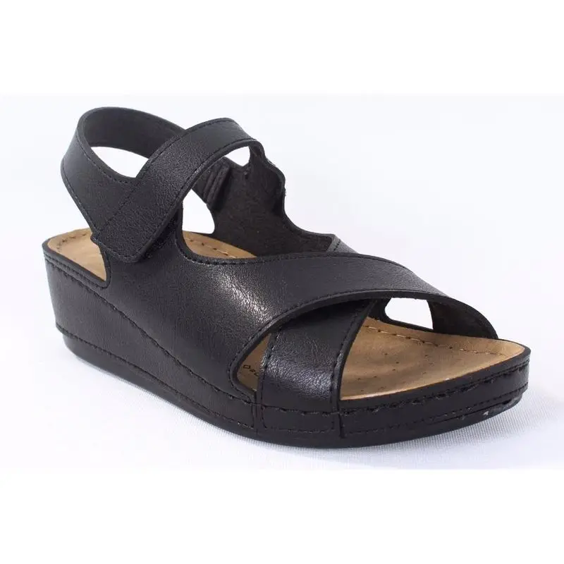 

Orthopedic Women Black Sandals New Summer Shoes Woman Plus Heels Sandals Casual Platform Shoes