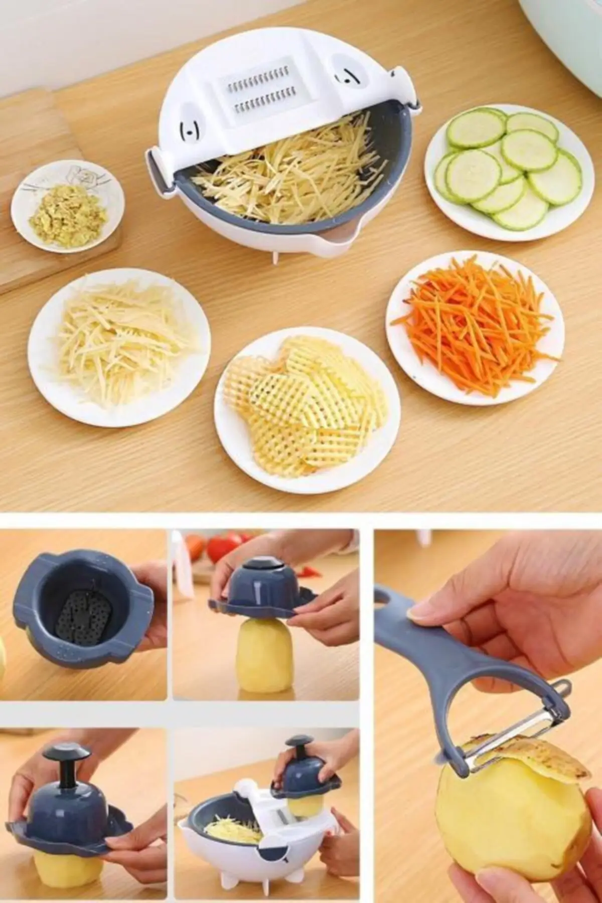 

Vegetable cutter kitchen Gadget sets grater slicer multifunctional carrot potato fruit steel knife utensils accessories Intermediate