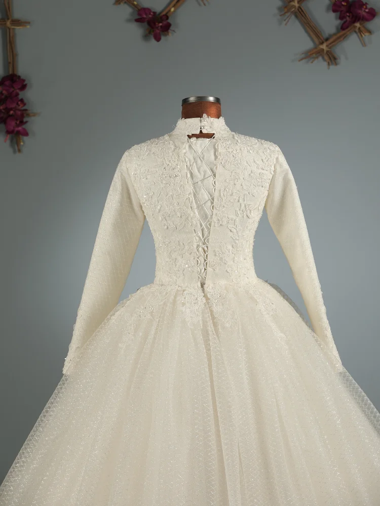 2020 Elegant Muslim Wedding dress - Made in Turkey