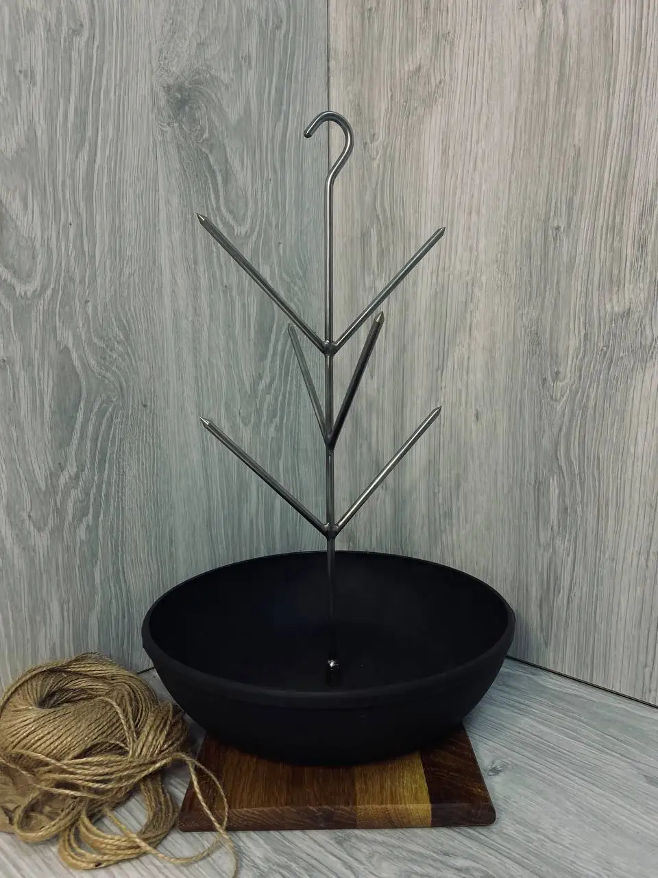 Елочка-шампур для тандыров с чугунной сковородой D20 шампур тандыра барбекю Tandoor