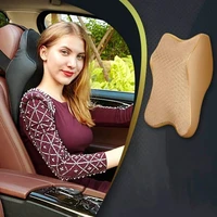 1pcs car seat headrest neck rest cushion seat headrest pillow solid for the neck rest waist back support cushion set pillows aut