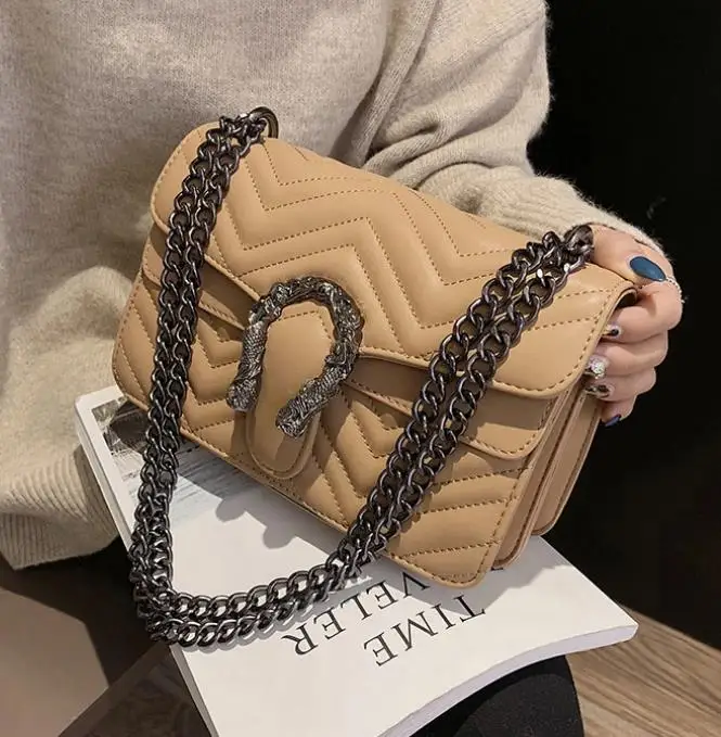 Роскошные сумочки женская сумка из искусственной кожи с цепочками