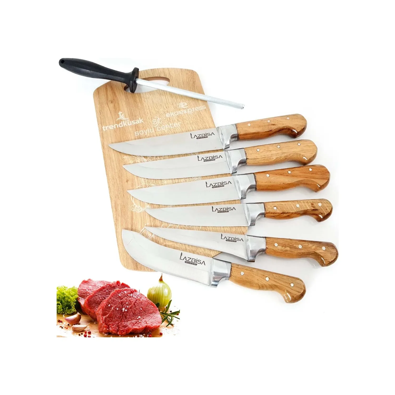 

Набор кухонных ножей из 6 предметов, мясо, хлеб, фрукты, овощи