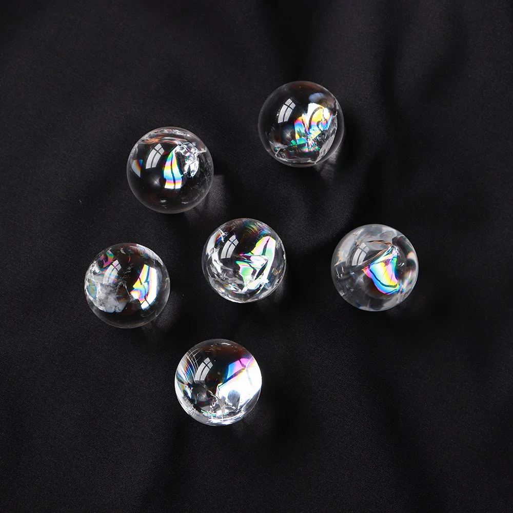 

Natural Clear Quartz sphere Rainbow Crystal Ball reiki Healing