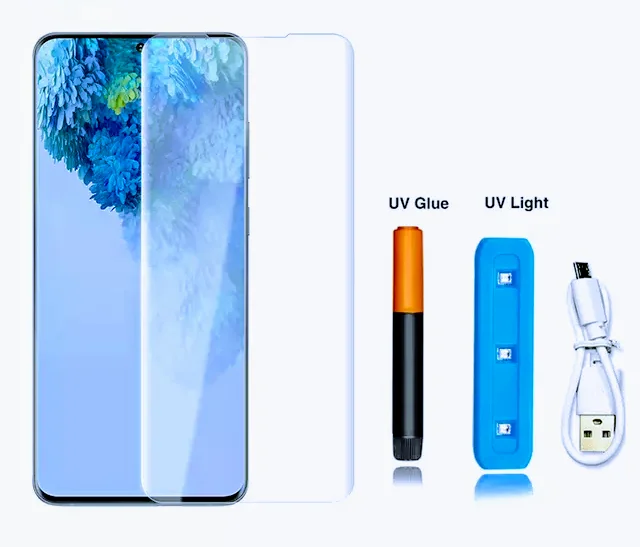 Защитное стекло Samsung galaxy s20 Plus 20 + Изогнутое противоударное Олеофобное закаленное