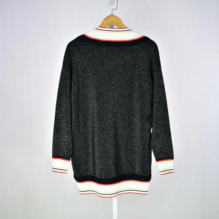 Женский свитер осень-зима 2019 новый цветной контрастный свободный модный длинный