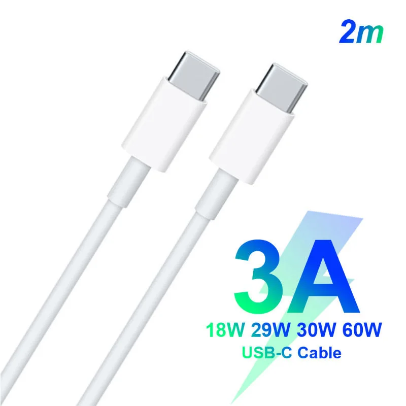 USB C кабель для быстрой зарядки 2 м USB2.0 3A MacBook/Pro/Air iPad Pro и адаптер питания типа 29 Вт 30