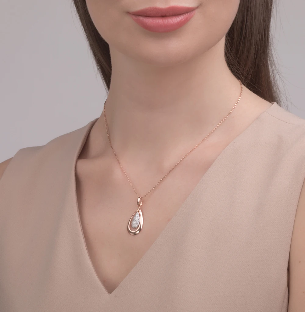 Серебряная подвеска с фианитами SUNLIGHT проба 925 | Украшения и аксессуары