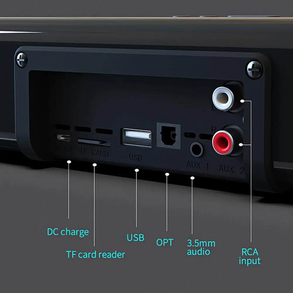 Черная Беспроводная зарядка и звуковой сигнал Bluetooth-Колонка 5 0 функция громкой