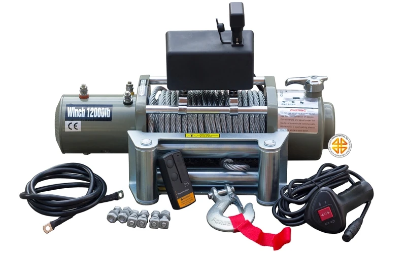 Лебедка электрическая автомобильная со стальным тросом | Лебедки