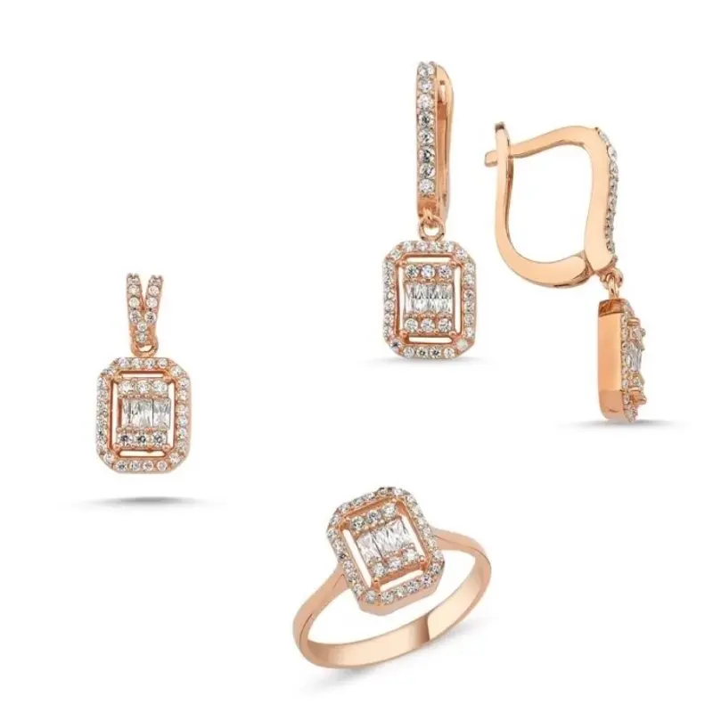 

New Trend Baget Zircon Set Silver Suit