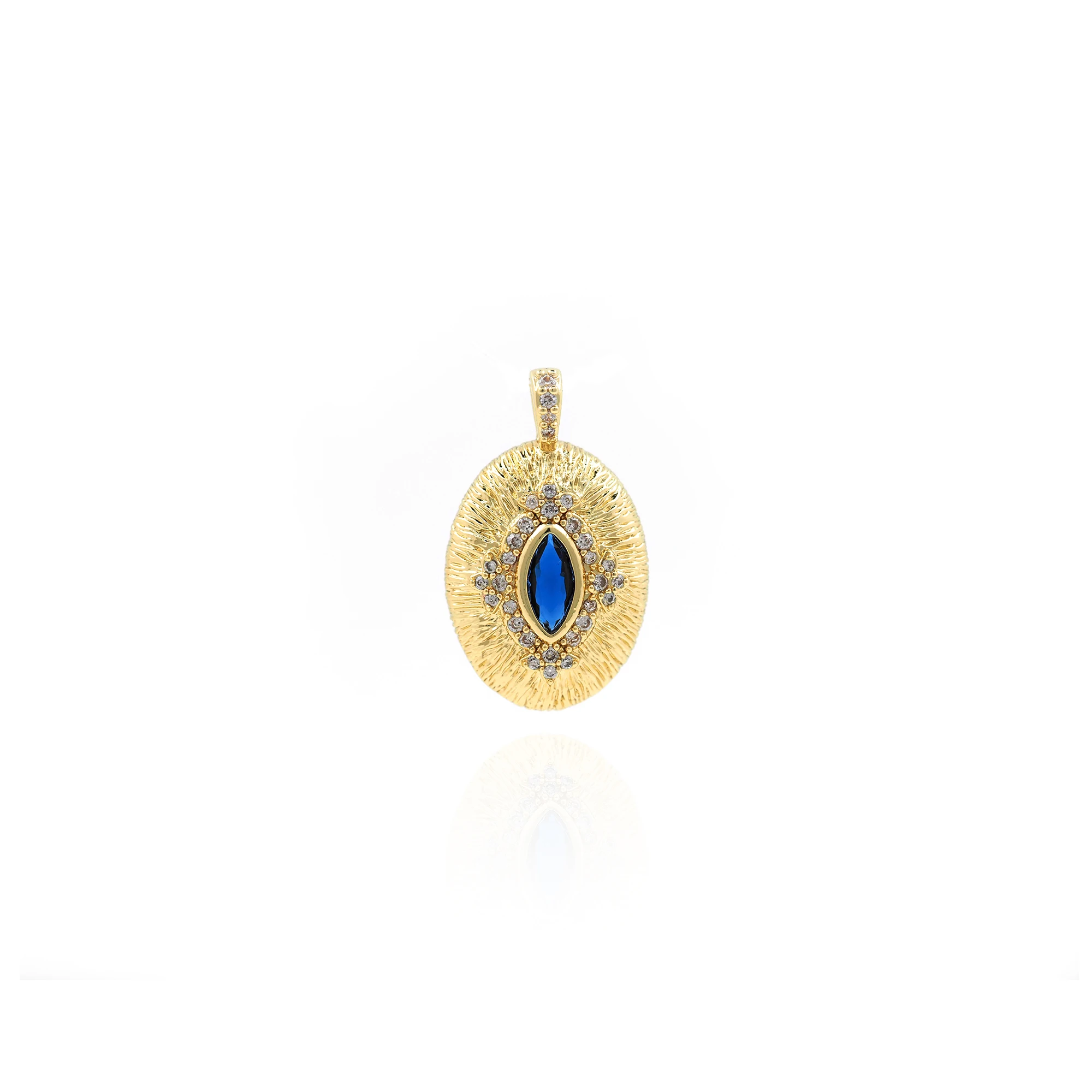 

Oval Colored Gemstone Gold Pendant Women Gilr Jewelry Accessories Vintage Boho Pendant DIY Bracelet Necklace Jewelry Making
