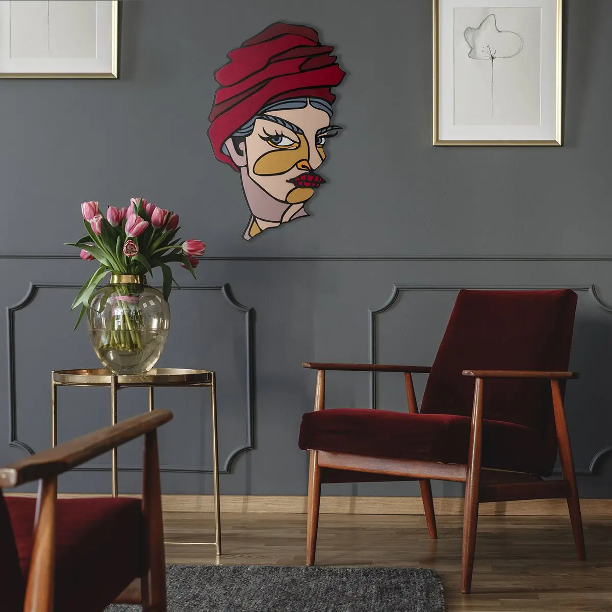 

Penelope Female Figure 3D Wall Art Decorative Table High Quality Layer Sıradışı 3 Dimensional Decoration Home Office Gift
