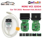 Высококачественный мини-кабель VCI с полным чипом для Toyota TIS Techstream V16.30.013 MINI-VCI J2534 FT232RL, Автомобильные диагностические кабели OBD