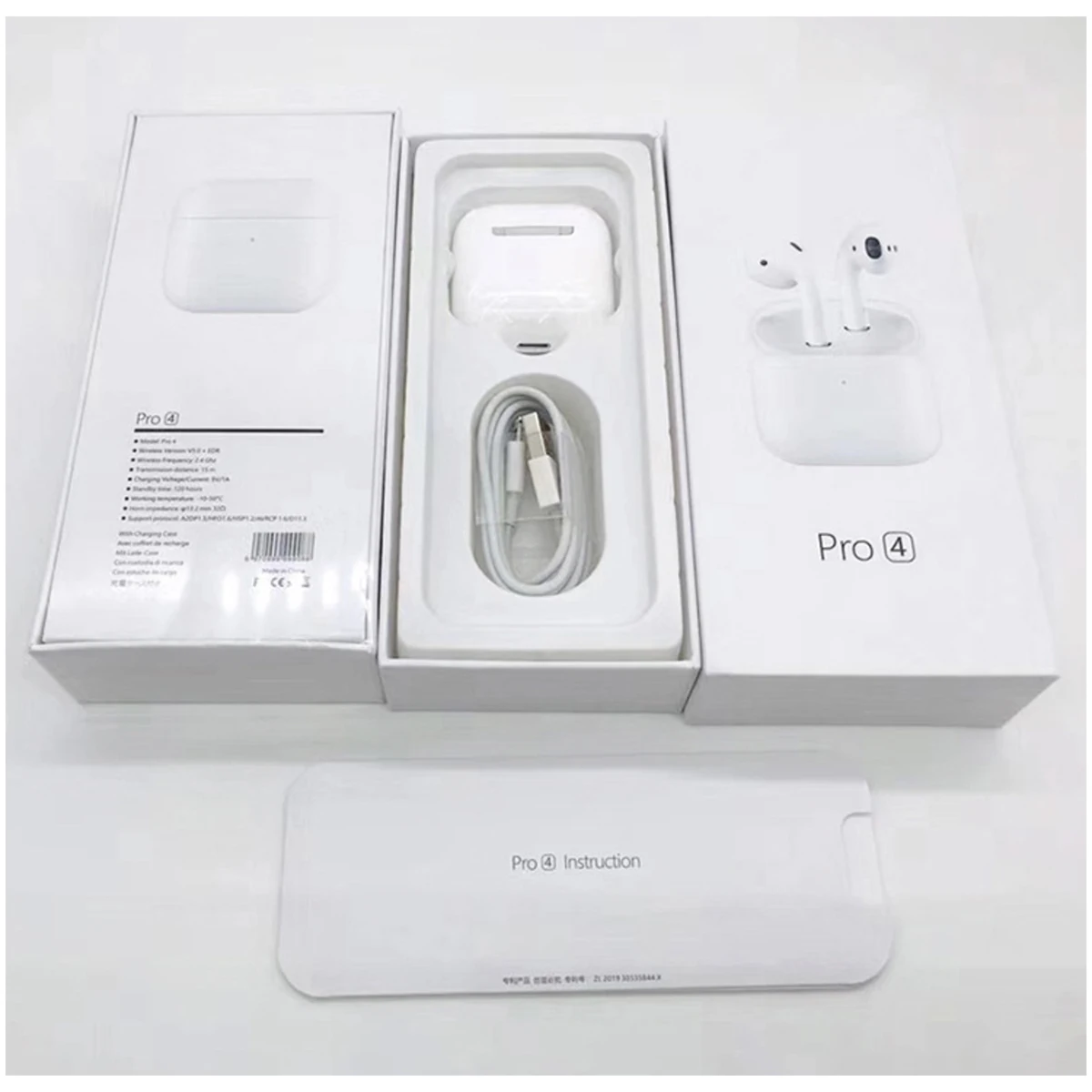 Беспроводные bluetooth-наушники Pro4 музыкальные наушники для Huawei Iphone Xr 11 12 Pro 13 XS Max Xiaomi