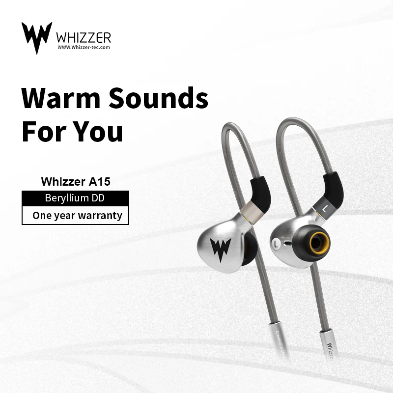 

Whizzer A15 HiFi Bass Earphones Metal In Ear Earphone Dynamic Hi-res Earbuds with MMCX Connector 3.5mm wired Bass earphones