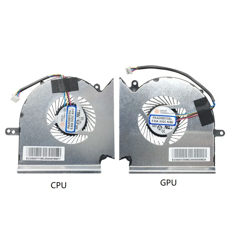 

New CPU Cooling Fan For MSI GL63 GE63 GP63 GV63 GL73 GP73 GE63VR GE73 GE73VR MS-16P1 16P7 PAAD06015SL-N417 N384 DC 5V 0.55A