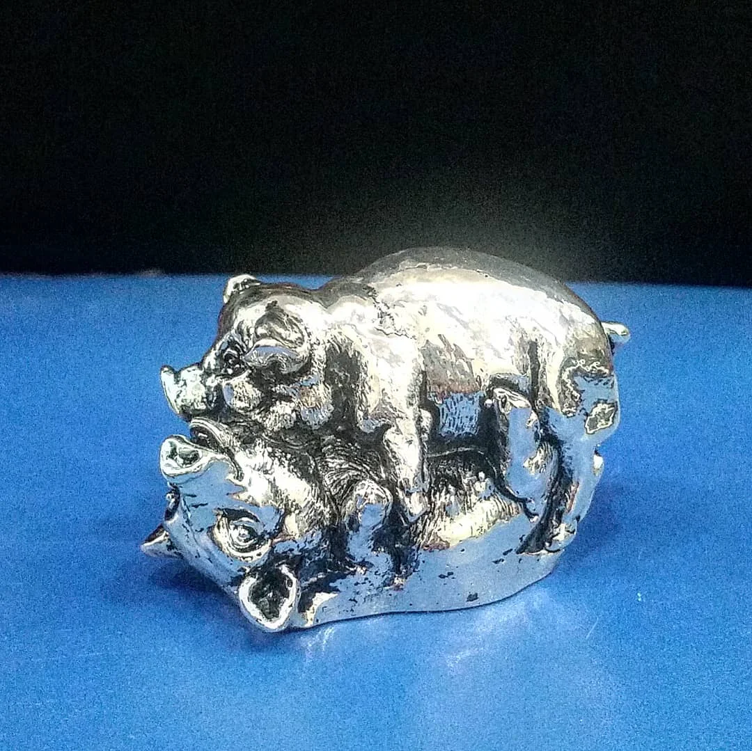

925 Sterling Silver Plated PIGS
