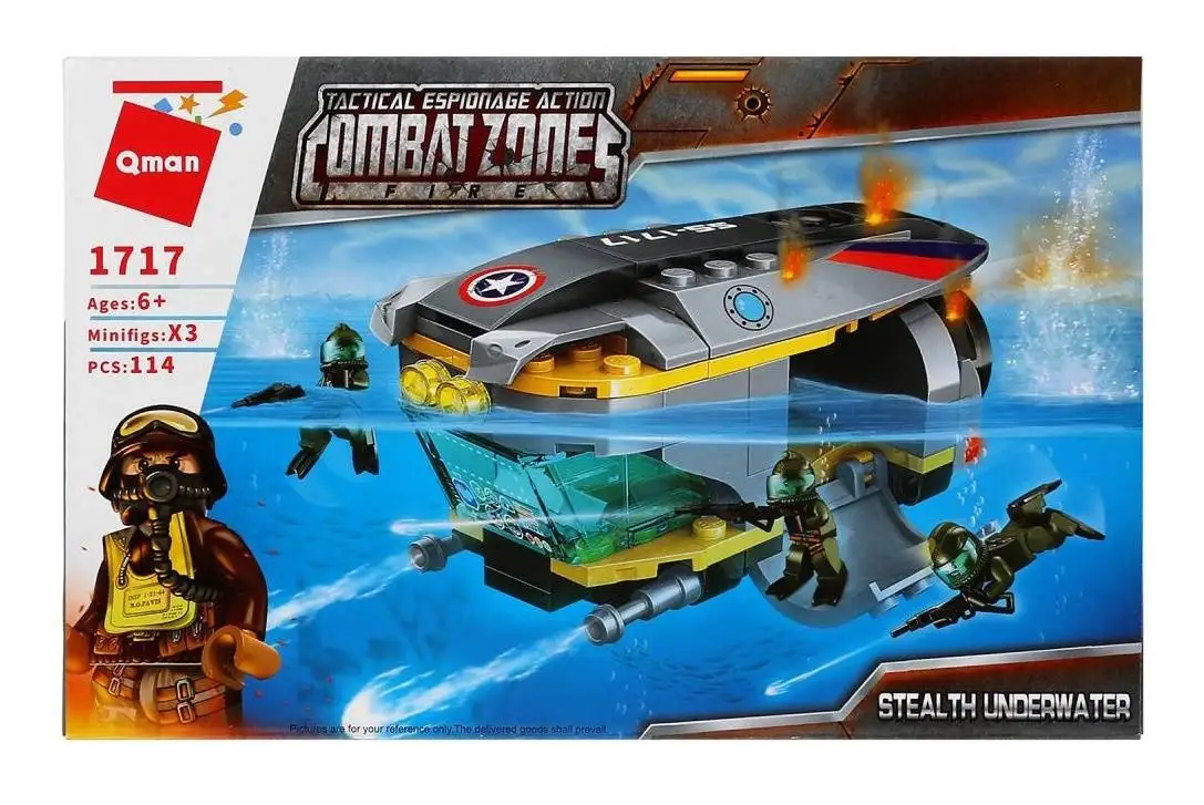 Конструктор пластмассовый &quotБоевая зона&quot (фигурки+фургон) 114 дет. Brick (Enlighten)