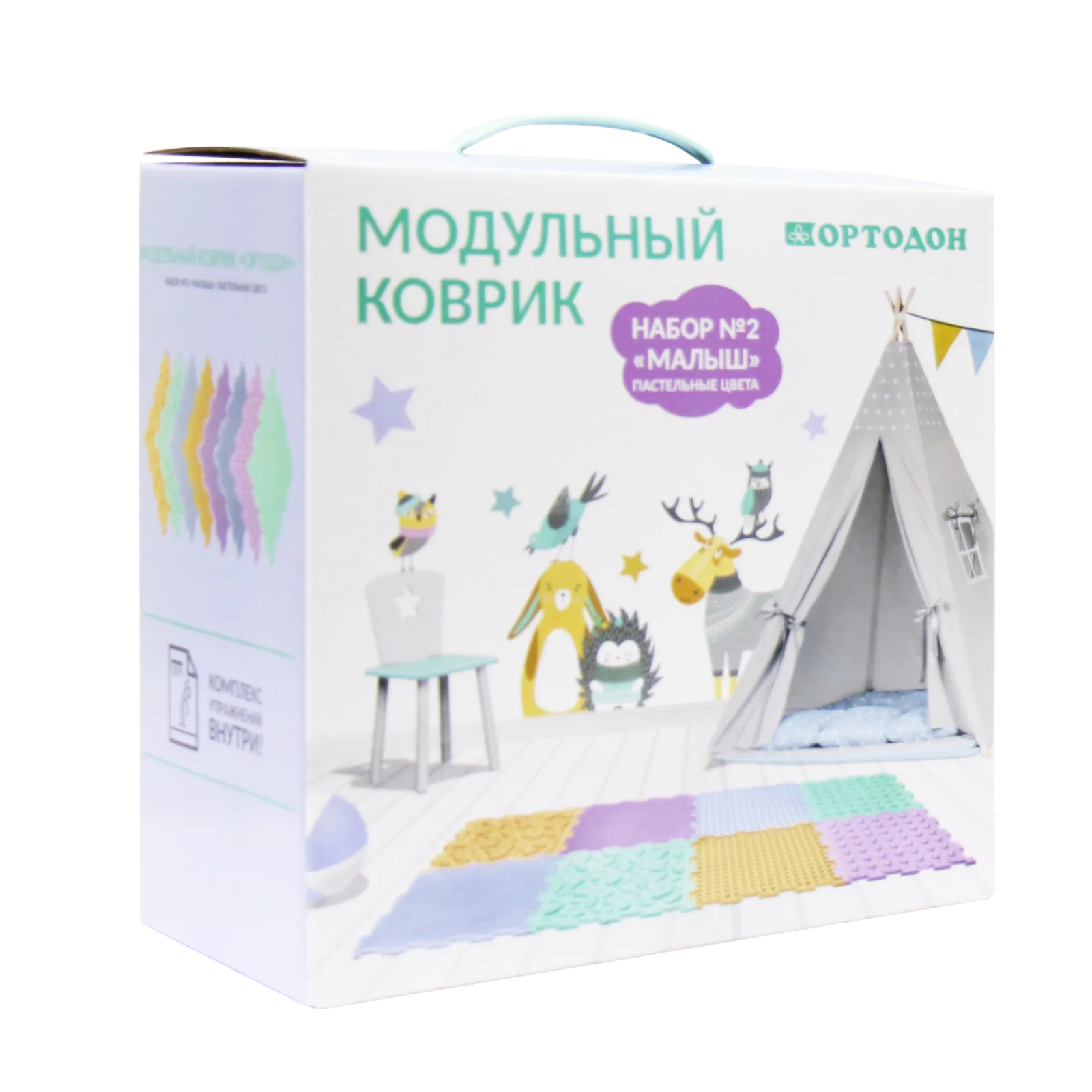 ОРТОДОН массажный акупунктурный ортопедический модульный коврик-пазл