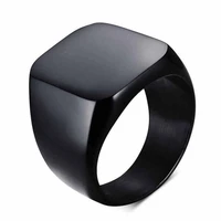 stainless steel mens ring basic black rings for men fine jewelry trendy 2021 fashion jewellery and accessories