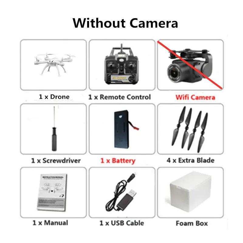 without camera white Профессиональный радиоуправляемый Дрон X6S HD камера 480 p/1080 p Квадрокоптер FPV Дрон однокнопочный возврат полета парение вертолет - Цвет: without camera white