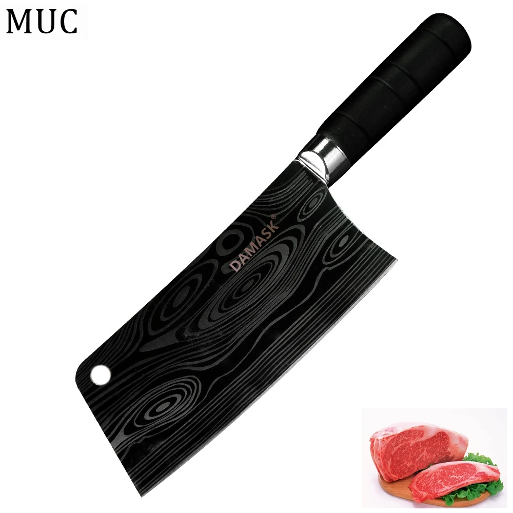 DAMASK нож из нержавеющей стали хорошего качества черный пластиковый с полной