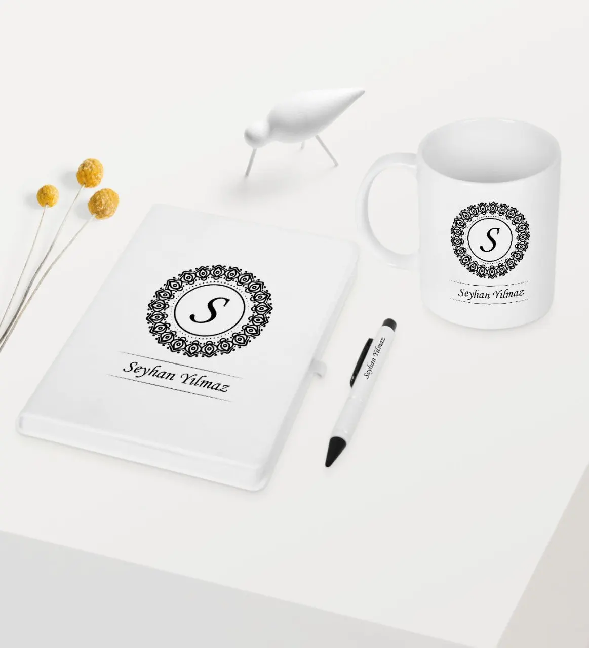 

Персонализированная белая ручка для записной книжки, Набор кружек-2 мемуара, авторучка для книг, специальная фарфоровая Толстая чашка, суве...