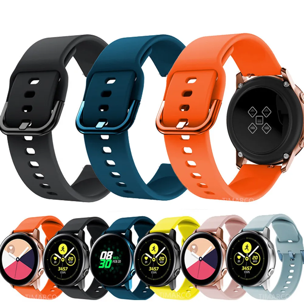 

Silicone 20mm Watch Strap for Huawei Watch gt 2 Watch Band for Samsung Galaxy Watch 42mm Bracelet for Galaxy Watch Active 2