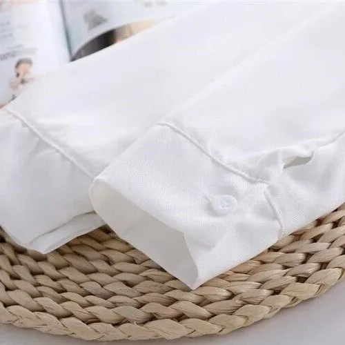 Женская рубашка с вышивкой свитер длинным рукавом в Корейском стиле для