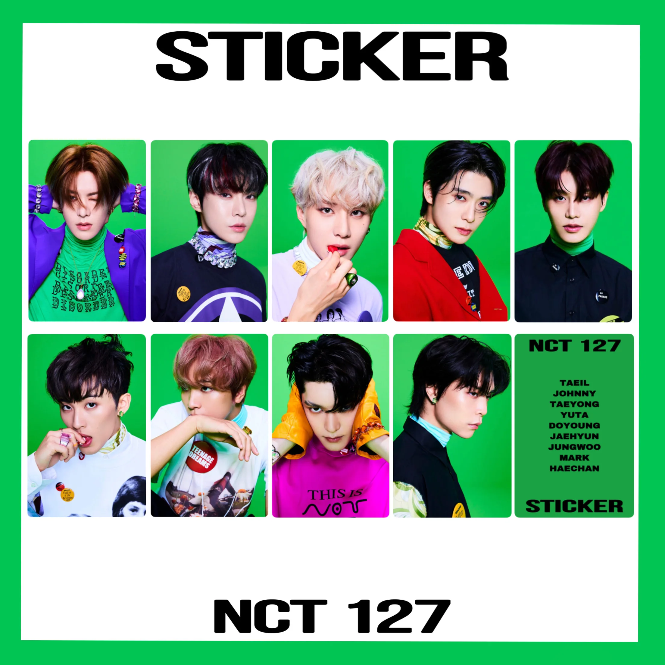 9 шт/комплект Карты закладка K-POP NCT 127 STICKER для коллекции