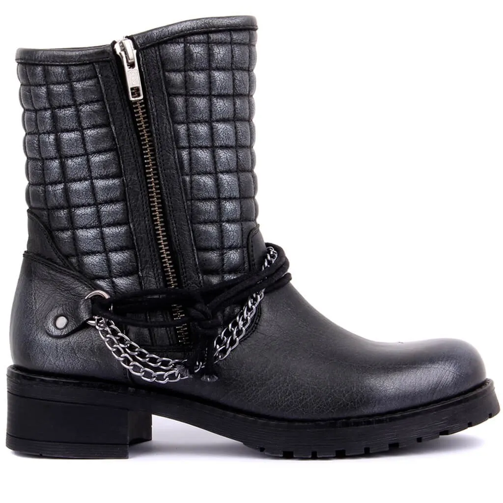 Saillakers-Tan/женские ботинки из натуральной кожи - Color: Grey