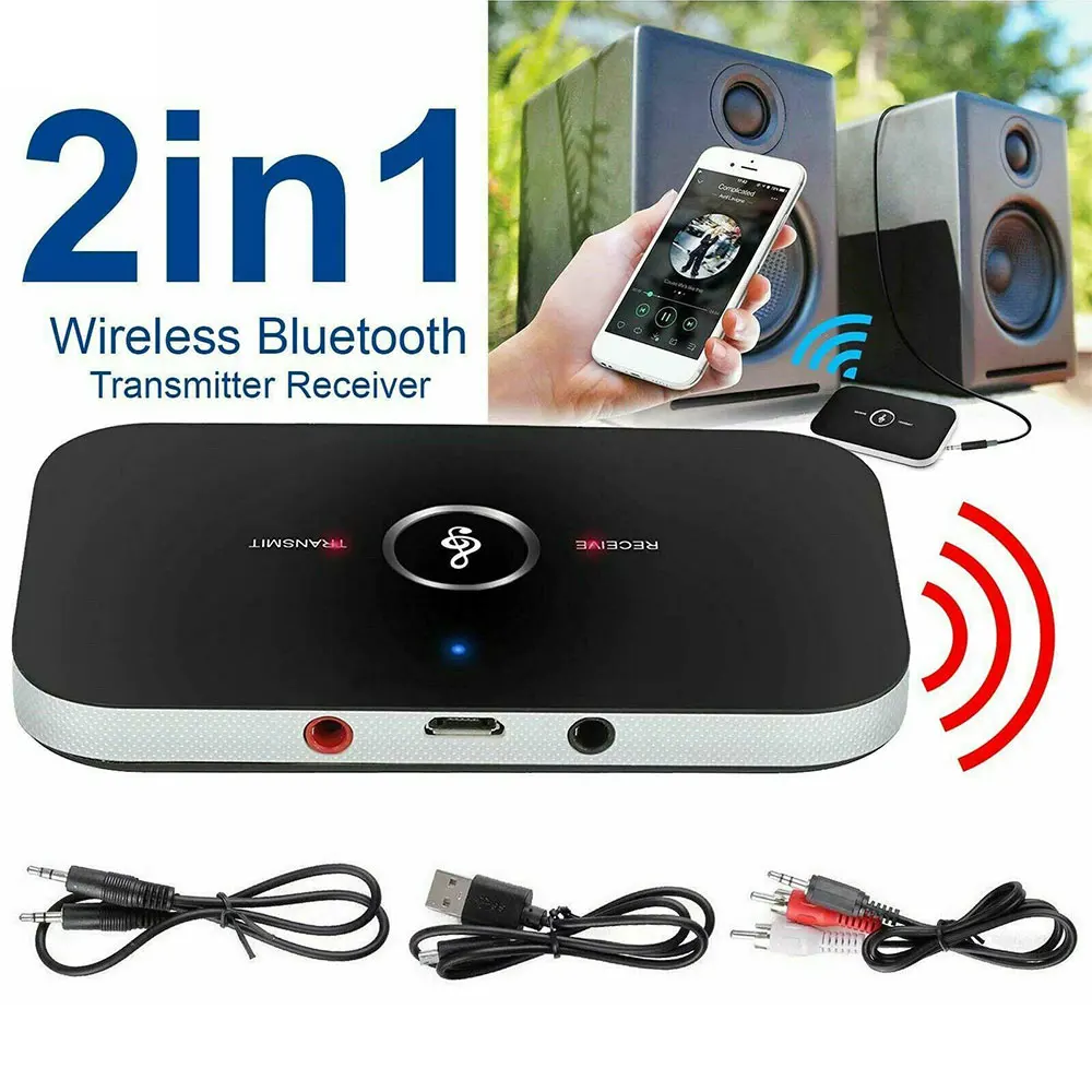 

2 In 1 Wireless Bluetooth Transmitter Receiver Stereo Noise Reduction For TV PC Speaker Adapter For Android IOS Smart Phone