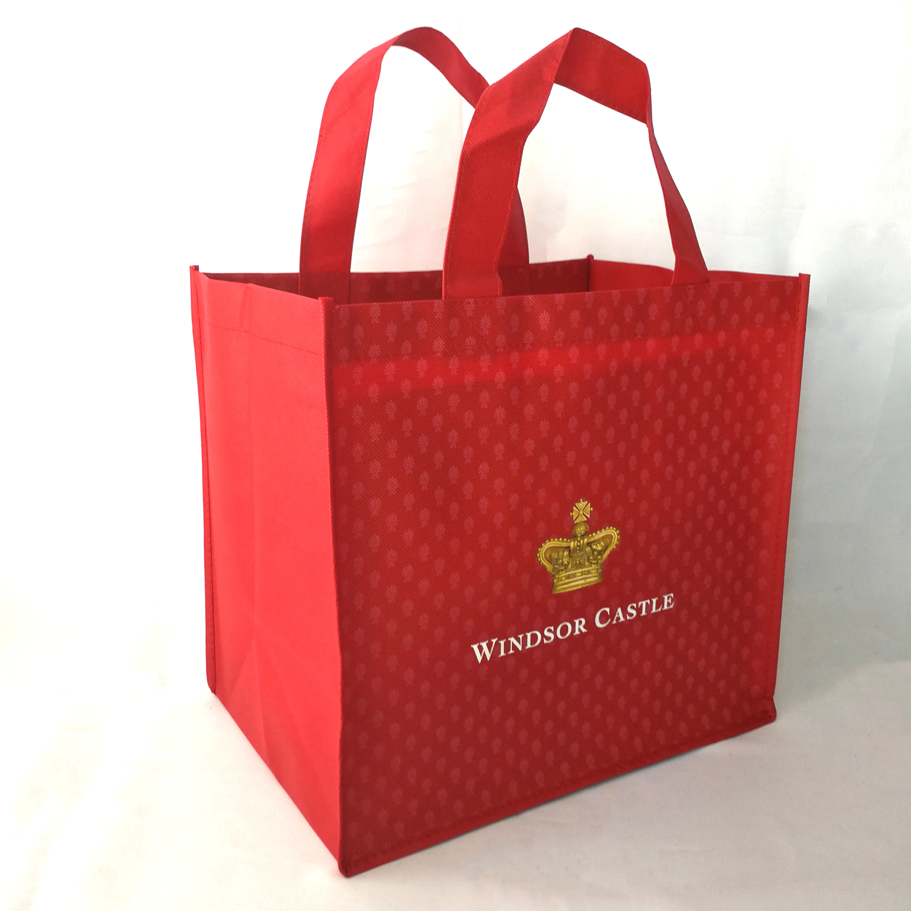 Оптовые продажи Заказные красные нетканые тканевые сумки упаковочные материалы