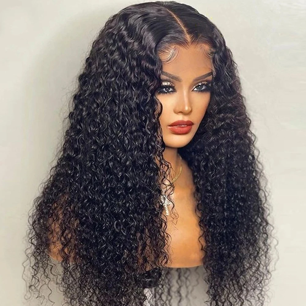 

Kinky Curly Lace Front Human Hair Wigs 13x4 Transparent Kinky curly wig human hair 180 Density 10A 4x4 Closure Wig Peruvian Hair