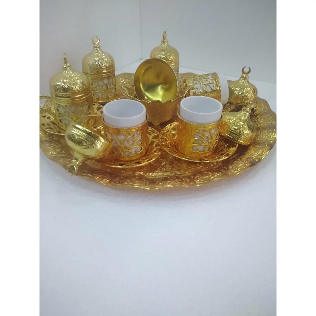 

Wonderful Ottoman Motif 6 Person Gold Coffee Series Cup.