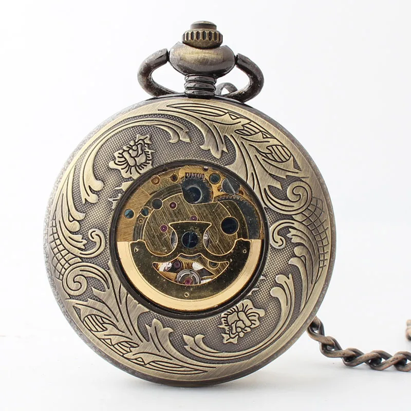New Vintage Chinese Style Pocket Watches Mechanical Automatic Unique Fashion Pendant with Chain Gifts reloj de bolsillo