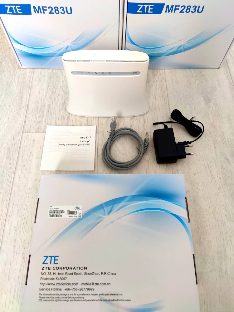 Прошитый 300мбит/с WIFI роутер модем ZTE MF283U 3G 4G LTE с сим слотом интернет станция RJ11