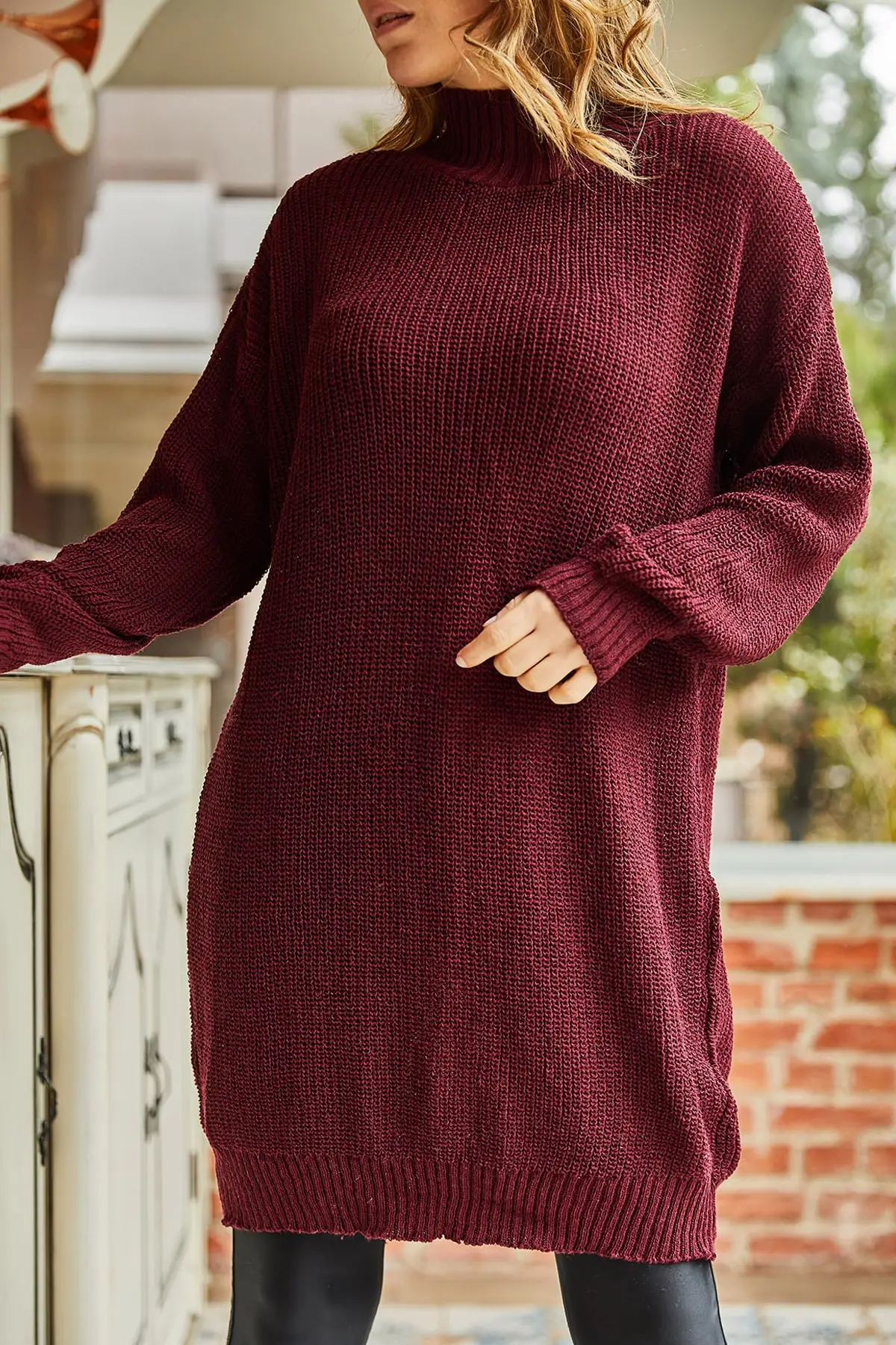 Xhan Women Yaım Turtleneck Knitwear Tunic Dress 9KXK3-43125-31 |